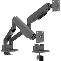 Deltaco mounting kit - for 2 LCD displays/ curved LCD displays - gas spring up to 16 kg - black