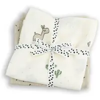 Done by Deer Stoffklutene - 2-pack - 120x120 cm - Lalee Sand - - OneSize - Gulpeklut