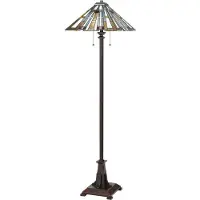 QUOIZEL Gulvlampe Maybeck i Tiffany-design