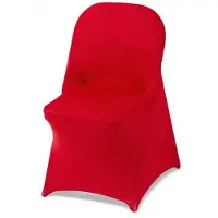 Vevor 50 stk. røde stoltrekk, polyester spandex stoltrekk, stretchtrekk for bryllupsfest, spisestue, bankett, flate stoltrekk, passer til stolmål opptil 17,72 x 18,11 x 30,31 tommer