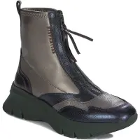 Hispanitas for woman. CHI243628 Bronze leather sports ankle boots (37), 3 to 5 cm, Zip, Casual