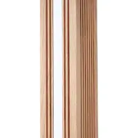 LUCANDE LED-gulvlampe Lieske, svart, eik, dimbar