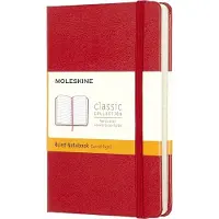 Moleskine MM710R, Rød, 192 ark, Linjerte ark, Innbundet (hardcover), Voksen