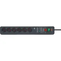 Brennenstuhl ÜSS Secure-Tec Acoustic, 6-veis, antrasitt, 3m