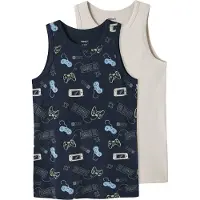 Name it Undertrøyer - Noos - NkmTank - 2-pack - Navy Blazer/Pump - - 5 år (110) - Undertrøye