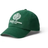 Ralph Lauren for man. 710A13274002 Twill cap with green embroidered crest (OSFA), Casual, Cotton