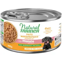 NATURAL TRAINER Sensitive No Gluten Small & Toy Adult 24 x 150 g - med svinekjøtt og fullkorn