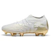 Puma FUTURE 9 ULTIMATE FG Football Boots Unisex, Shoes, White/Metallic Gold/Black, 44.5