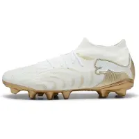Puma FUTURE 9 MATCH FG/AG Football Boots Unisex, Shoes, White/Metallic Gold/Black, 42