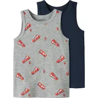 Name it Undertrøyer - Noos - NmmTank - 2-pack - Peyote Melange/D - - 5 år (110) - Undertrøye