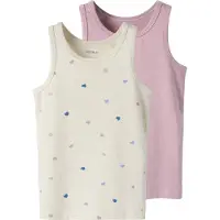 Name it Undertrøyer - Noos - NmfTank - 2-pack - Peyote Melange/M - - 5 år (110) - Undertrøye
