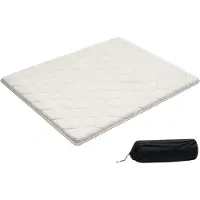 Vevor japansk tatamimatte, sammenleggbar japansk tatamimadrass i queen size, futonmadrass med oppbevaringspose og feste, 9-lags gulvmatte for soving, sovesal, meditasjon, yoga, 2032 x 1524 x 63,5 mm,