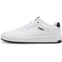 Puma Court Classic Sneakers Unisex, Shoes, White/Black/Gold, 41