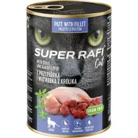 SUPER RAFI Økonomipakke Cat Super 24 x 400 g - Vaktel- og kaninlever