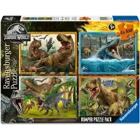 Ravensburger Jurassic World Puslespill 4x100 Brikker
