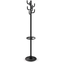 MAUL MAULpolaris 9402090 stumtjener, 8 kroker med paraplyholder, svart
