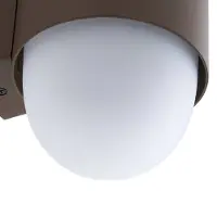 LINDBY utendørs vegglampe Pilva, brun, metall, IP44, E27