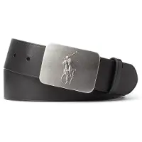 Ralph Lauren for man. 405761965001 Leather belt 1 5/8 black (34), Casual