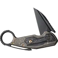 We Knife Yardbird Button Lock Bronze