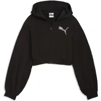 Puma Essentials Graphics Bedazzled Full-Zip Hoodie Women, Clothing, Black, L