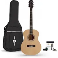 Gear4Music Student Akustisk Gitar & Tilbehørspakke fra Naturell