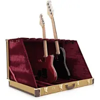 Gear4Music Koffertstativ for 8 Gitarer fra Tweed