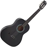 Gear4Music 3/4 Klassisk Gitar Svart fra