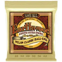 Ernie Ball 2069 Earthwood 80/20 Folk Nylon Ball End strenge