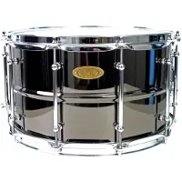 WorldMax 14" x 8" Black Brass Snare Drum Chrome Hardware