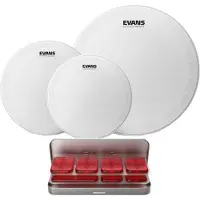 Evans HD Dry Rock Tom Pack 10" 12" 16" Heads & EQ PODS