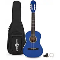 Gear4Music Junior 1/2 Klassisk Gitarpakke Dark Blue fra