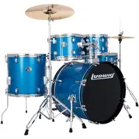 Ludwig Accent 20 Fuse 5pc Drum Kit Blue Sparkle