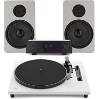 AVCOM Solid State Amplifier with Passive Speakers White