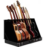 Gear4Music Hyllekasse for 8 Gitarer fra Svart