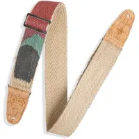 Levys Leathers Vegan Hemp 2" Guitar Strap Sunset w/ Cork Ends