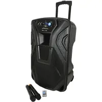 Qtx Busker 15 PA med VHF-mikrofoner Mediaspiller & Bluetooth