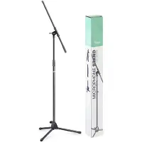 Stagg MIS-0822BK Mikrofon Boom Stativ med Sammenleggbare Ben Svart