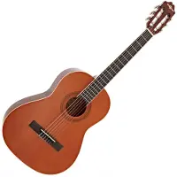 Gear4Music Deluxe 3/4 Klassisk Gitar fra Naturell