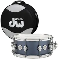 DW Drums DW Design Series 14" x 6" Snare Drum Blue Slate & Case