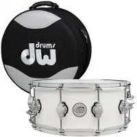 DW Drums DW Design Series 14" x 6" Snare Drum White Gloss & Case