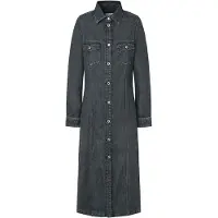 Pepe Jeans for woman. PL953624 denim midi dress regular fit blue (M), Casual, Cotton, Long sleeve, Sustainable
