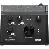 Korg microAUDIO 22, Desktop, Svart, USB Type-C, 24-bit/192kHz, USB, 150 mm
