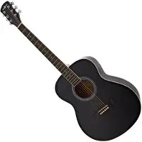 Gear4Music Student Venstrehendt Akustisk Gitar fra Svart
