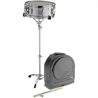 Stagg 14 x 5.5 Steel Snare Drum with Stand and Bag