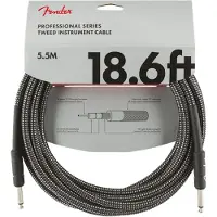 Fender Profesjonell 186 Fot Lang Rett Instrumentkabel Grå Tweed