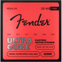 Fender 1250R Ultracore Nickel Plated Steel Ball End 10-46 3-Pack