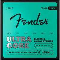 Fender 1250L Ultracore Nickel Plated Steel Ball End 9-42 3-Pack