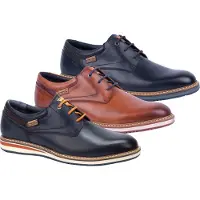 Pikolinos for man. M1T-4050C1 Avila M1T-4050C1 dark navy leather shoes (44), Flat, Laces, Casual