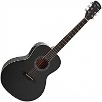 Gear4Music Parlour Elektroakustisk Gitar fra Svart