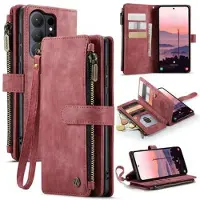 CASEME Samsung Galaxy S26 Ultra C30 Multifunksjonell Lommebok-deksel - Rød